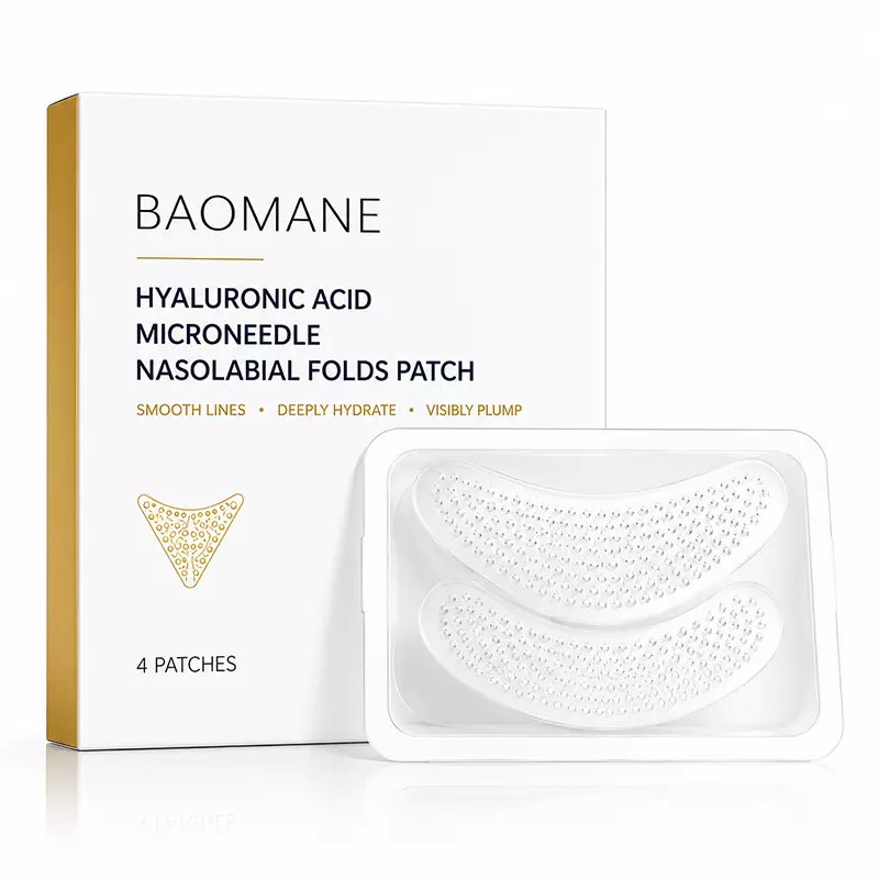 Hyaluronic acid microcrystalline nasolabial patch